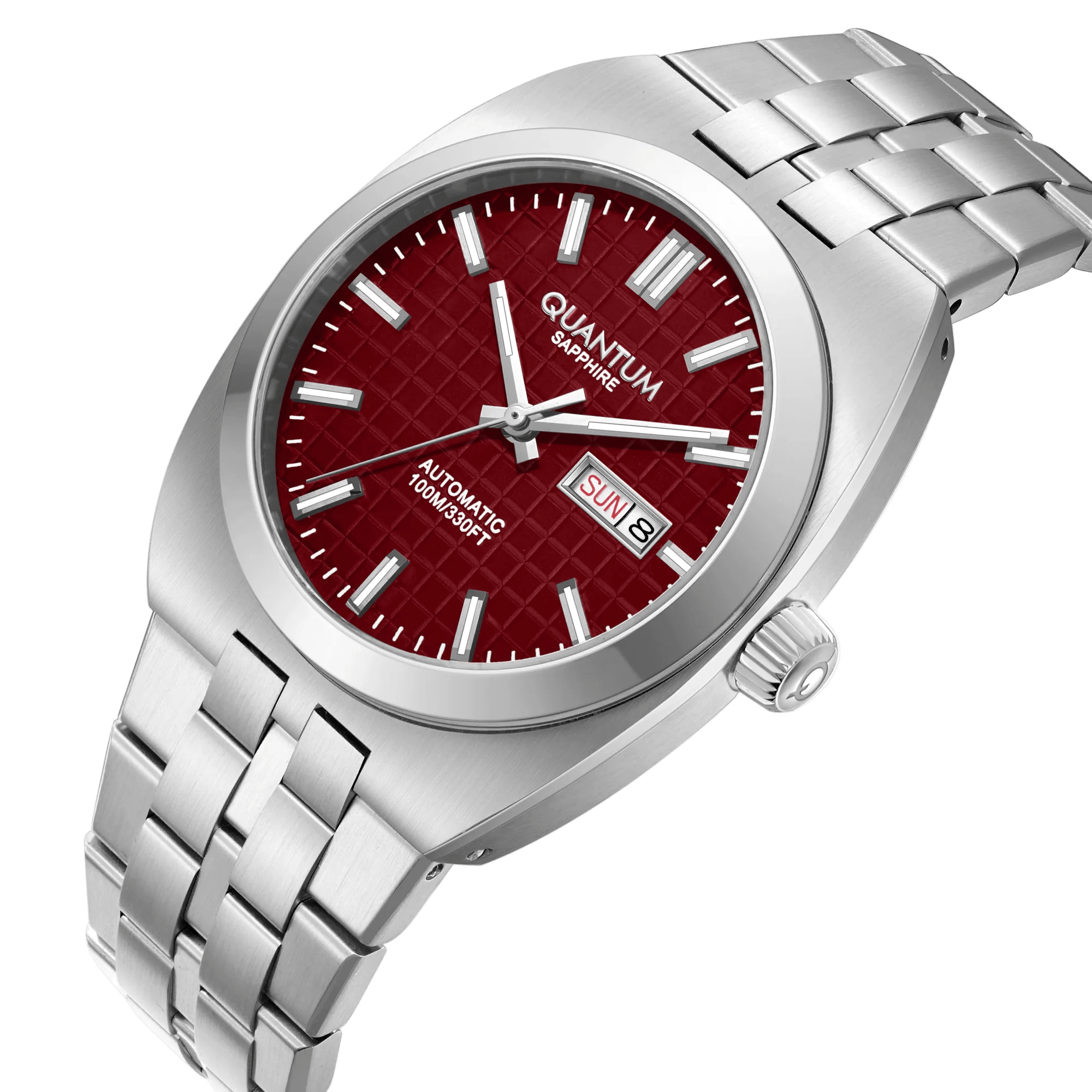 QMG1256 Brown Silver - Quantum Türkiye #Dial color_Red|Case color_Silver