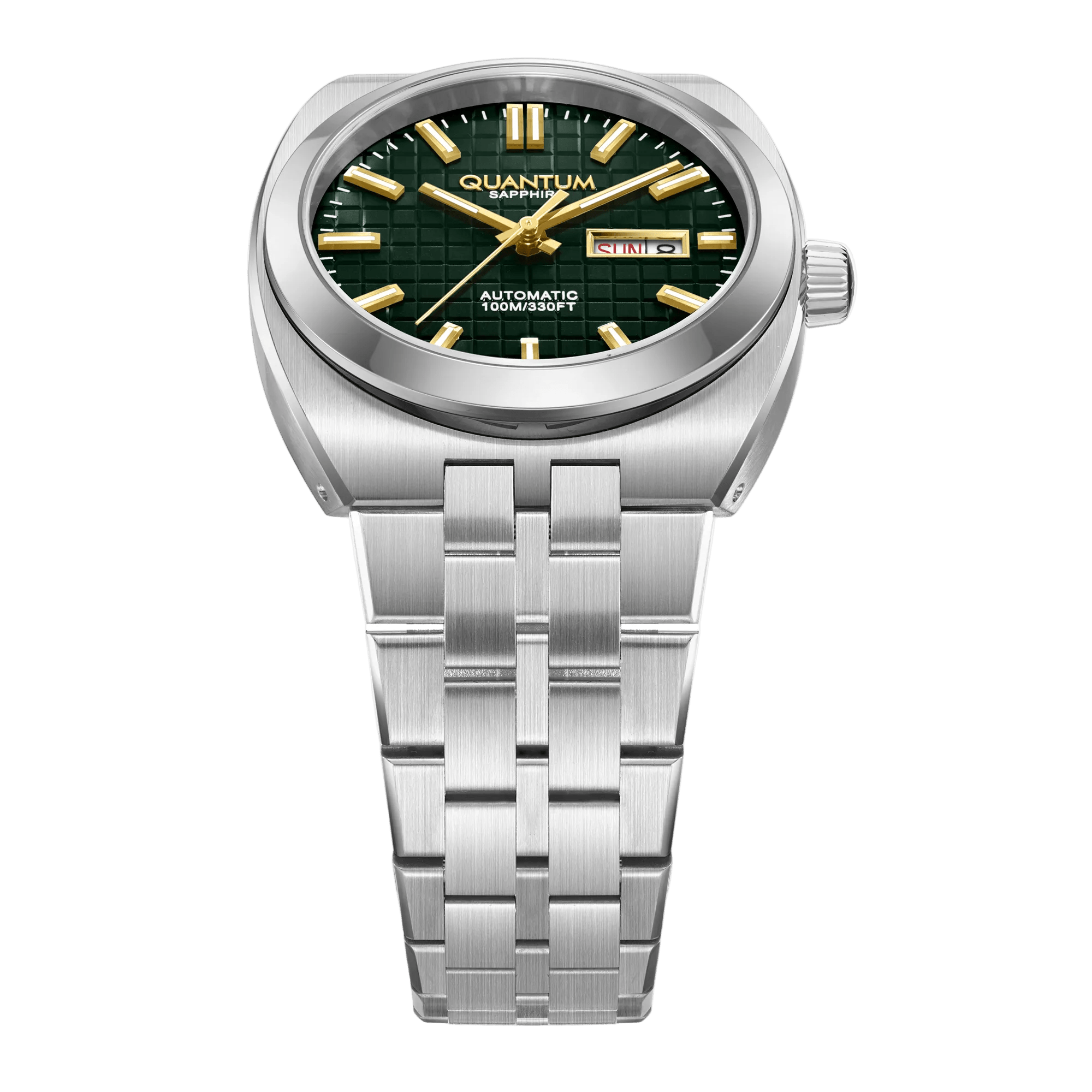 QMG1256 Navy Silver - Quantum Türkiye #Dial color_Dark Green|Case color_Silver